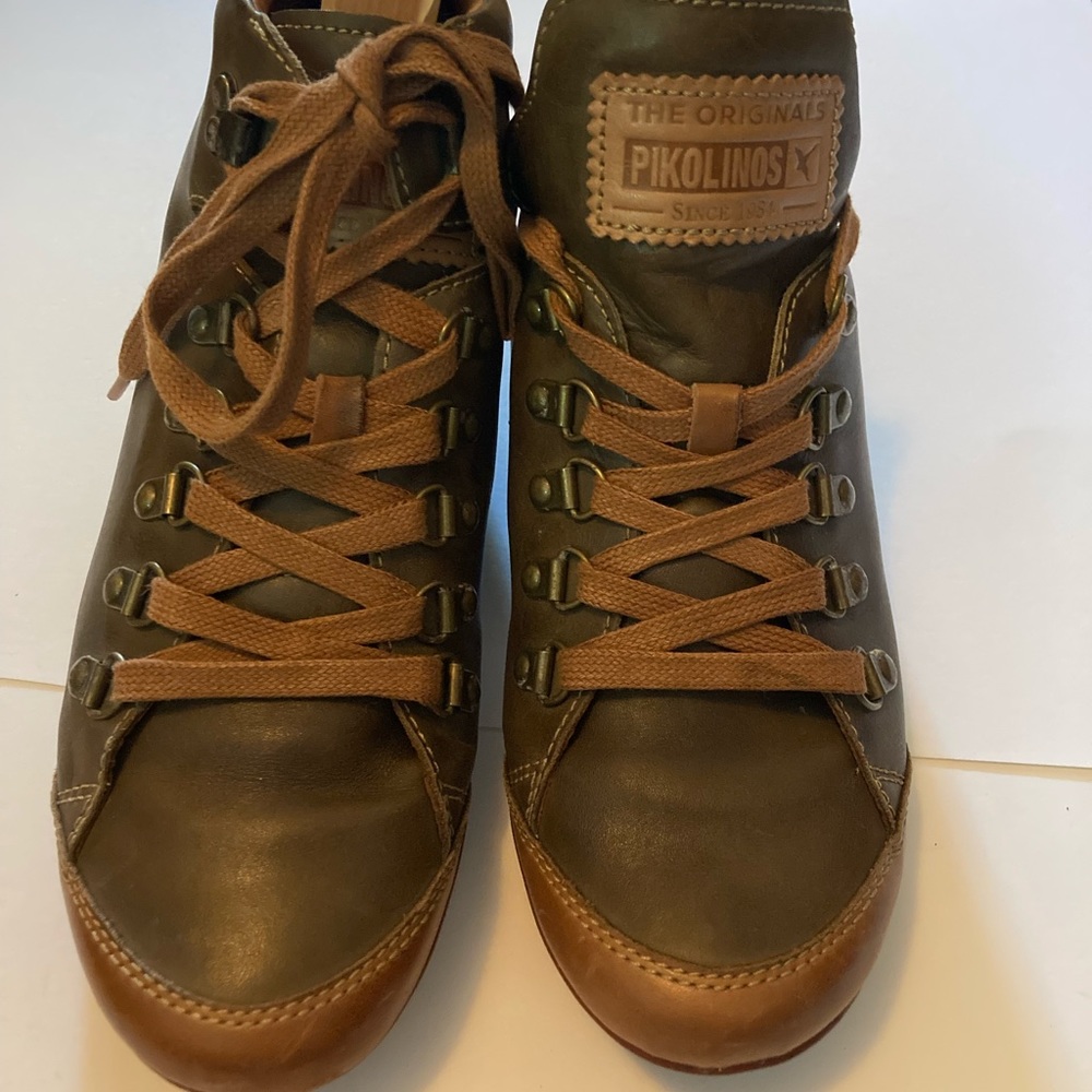Pikolinos Leather Lace Up Sneaker Lisboa sz 38